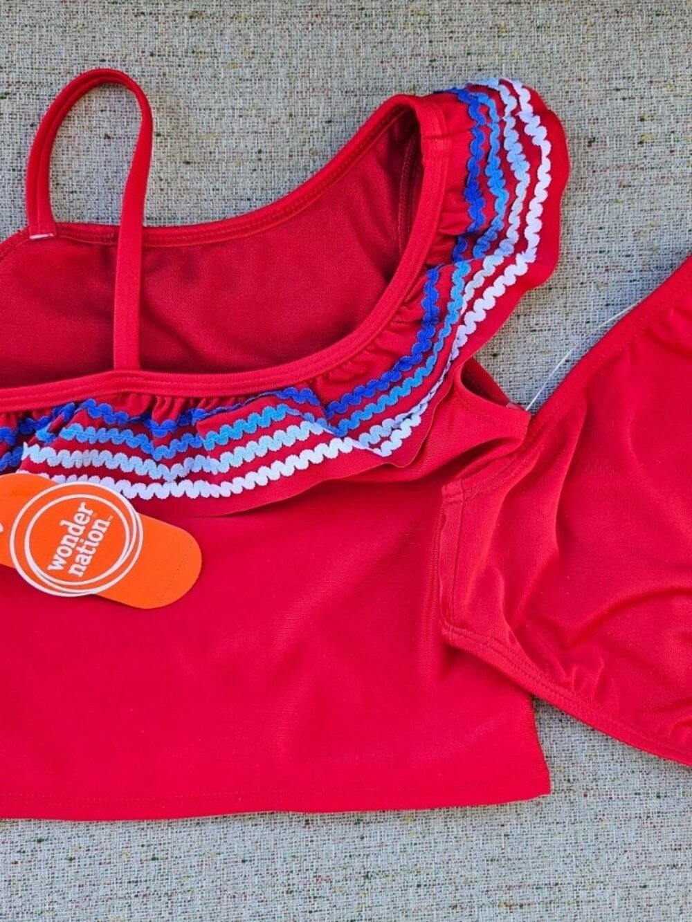 Wonder Nation Toddler Girls Swimsuit Ruffle Tankini Swim Set 2-Piece Size 4T NWT - Picture 3 of 12